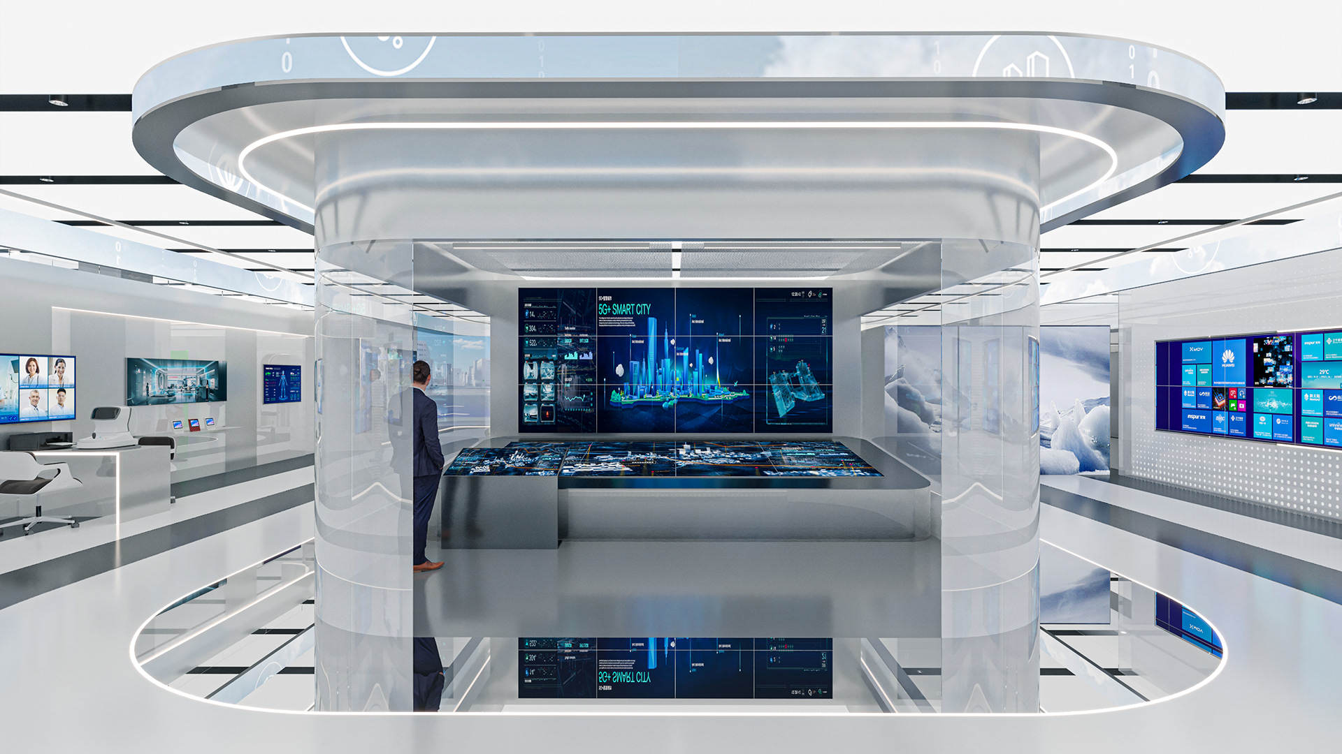 干细胞康养展厅设计—思威图数字大健康生物医疗展厅设计的要点是什么