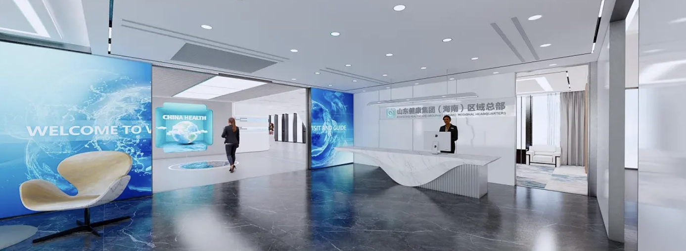 企业展厅设计中：弧形大型屏幕的应用具有独特的优势和价值 | 思威图数字