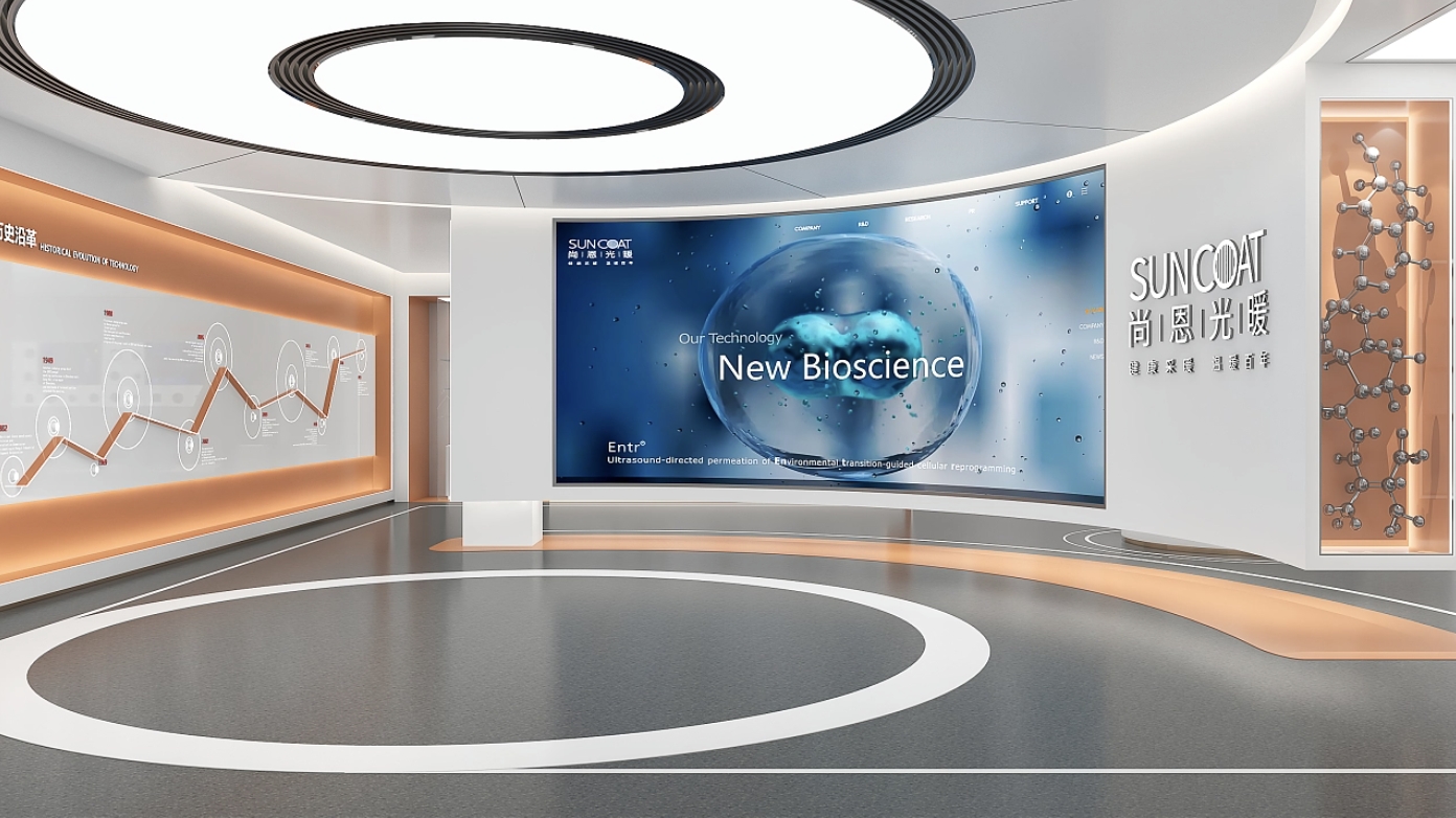 深圳数字展厅设计—思威图干细胞展厅的设计在板块的规划中，每个板块都会被赋予鲜明的特征